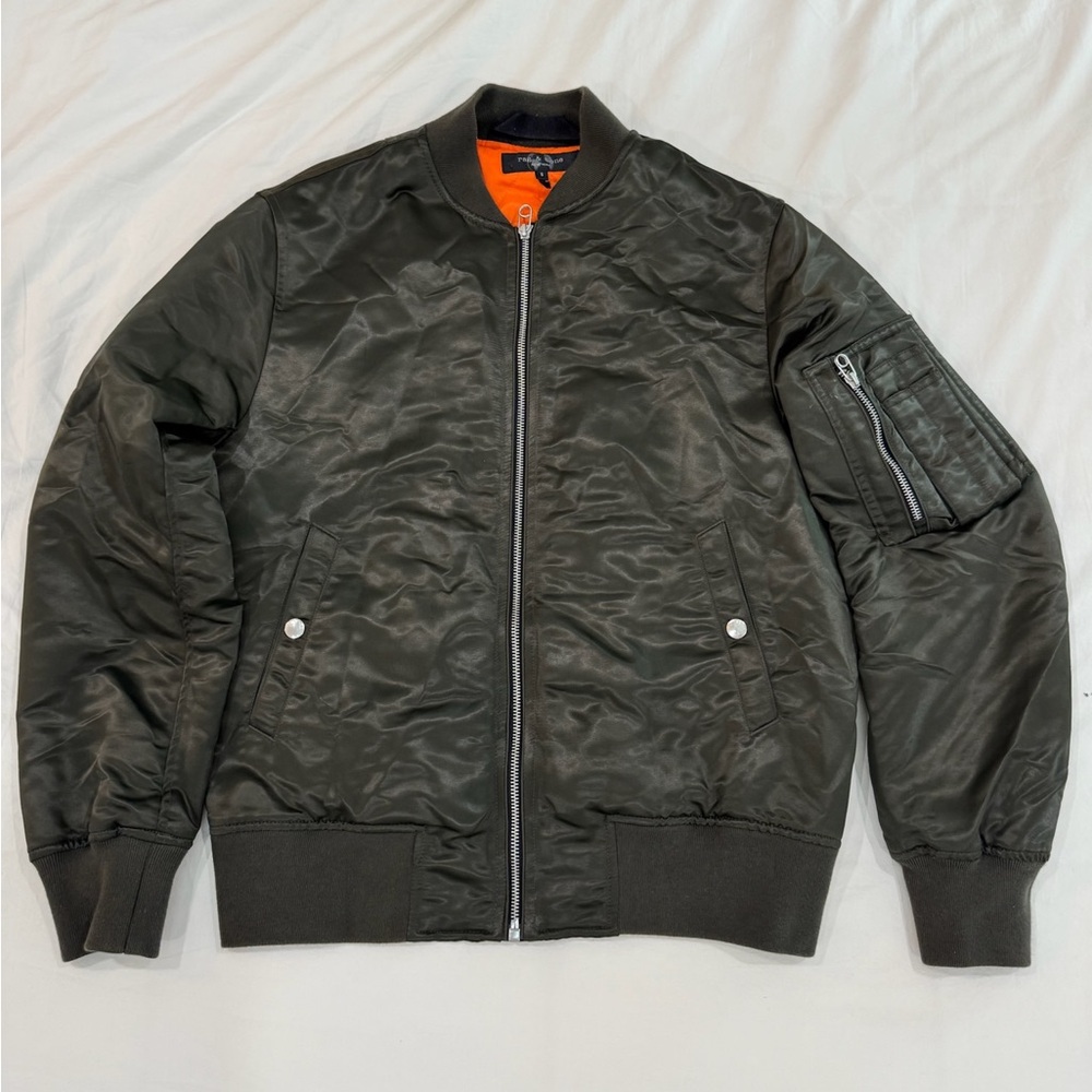 rag & bone Men's Dark Green Bomber Jacket